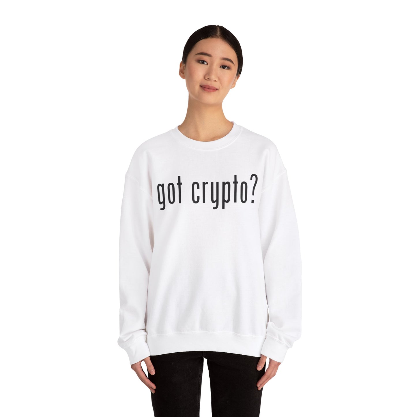 White Got Crypto Unisex Crewneck Sweatshirt